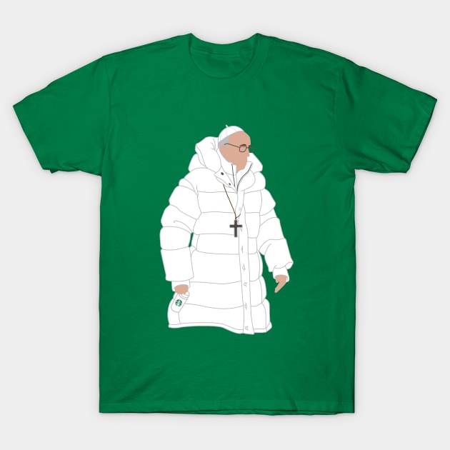 The Pope in Puffy White Jacket and Grande T-Shirt by BlueSkyTheory